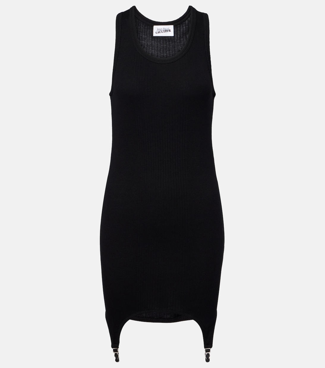 Ribbed-knit cotton jersey minidress | Jean Paul Gaultier