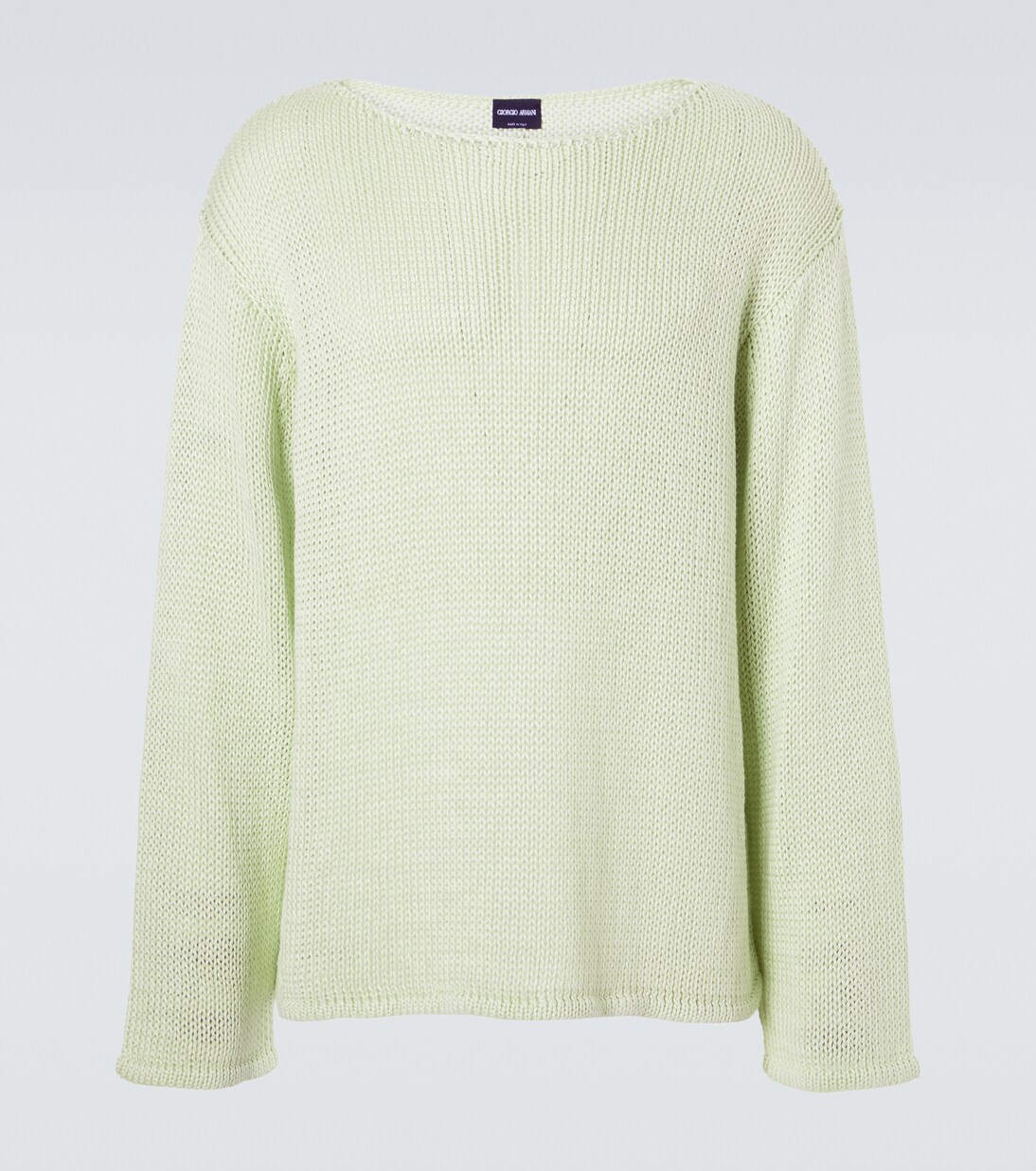Open-knit linen-blend sweater | Giorgio Armani