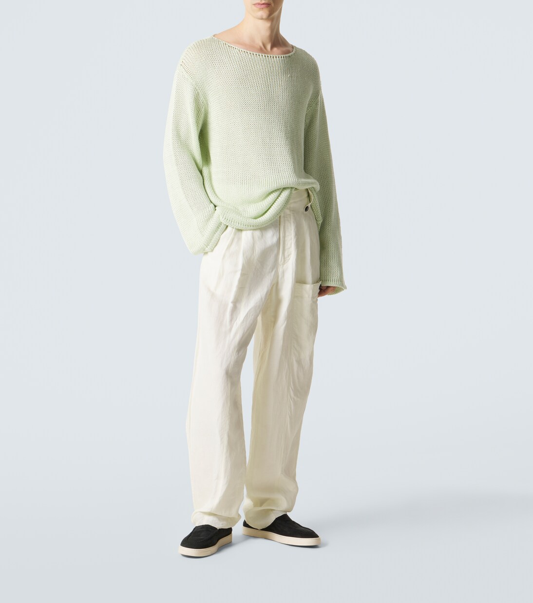 Open-knit linen-blend sweater | Giorgio Armani
