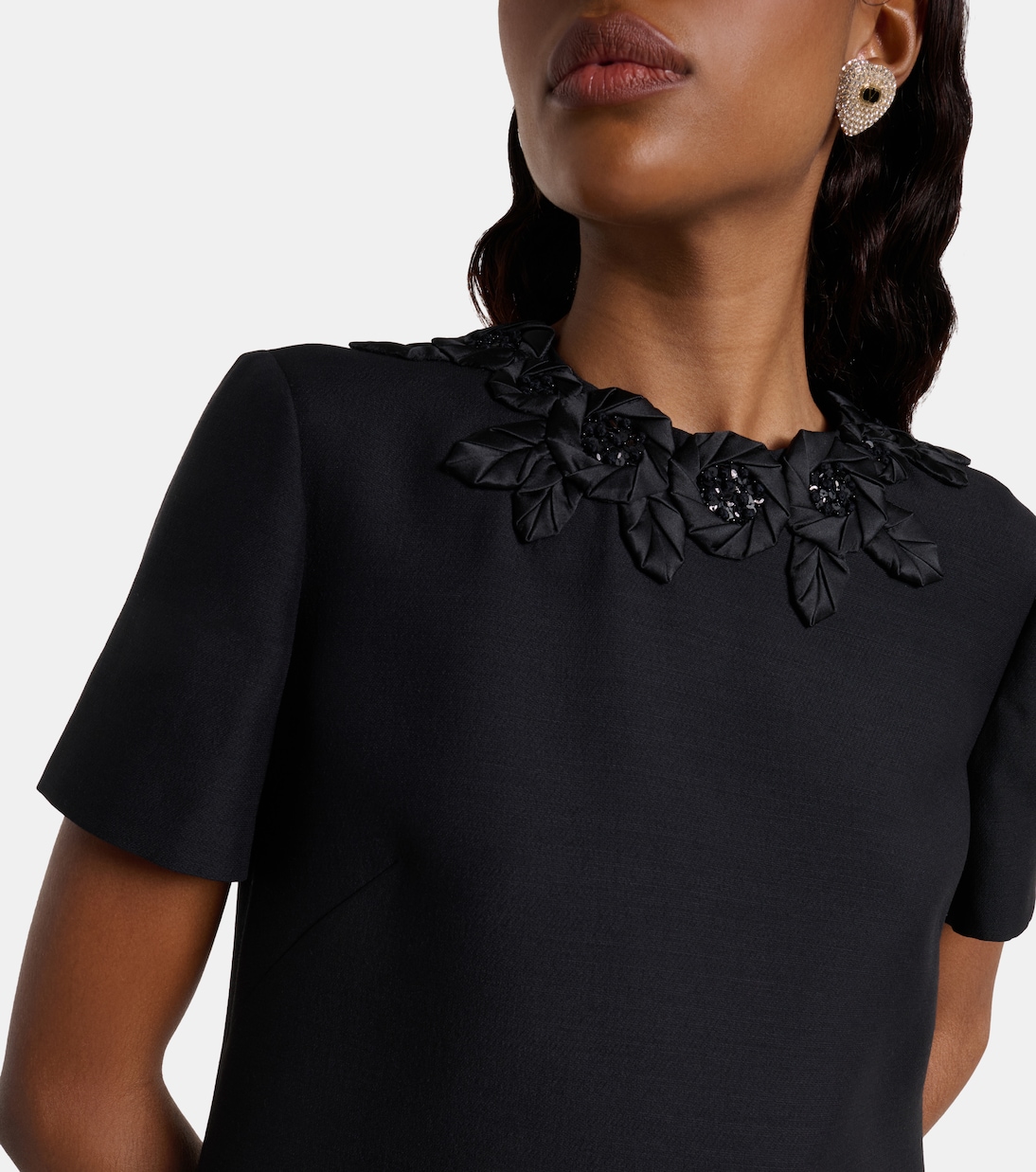 Verziertes Minikleid aus Wolle und Seide | Valentino