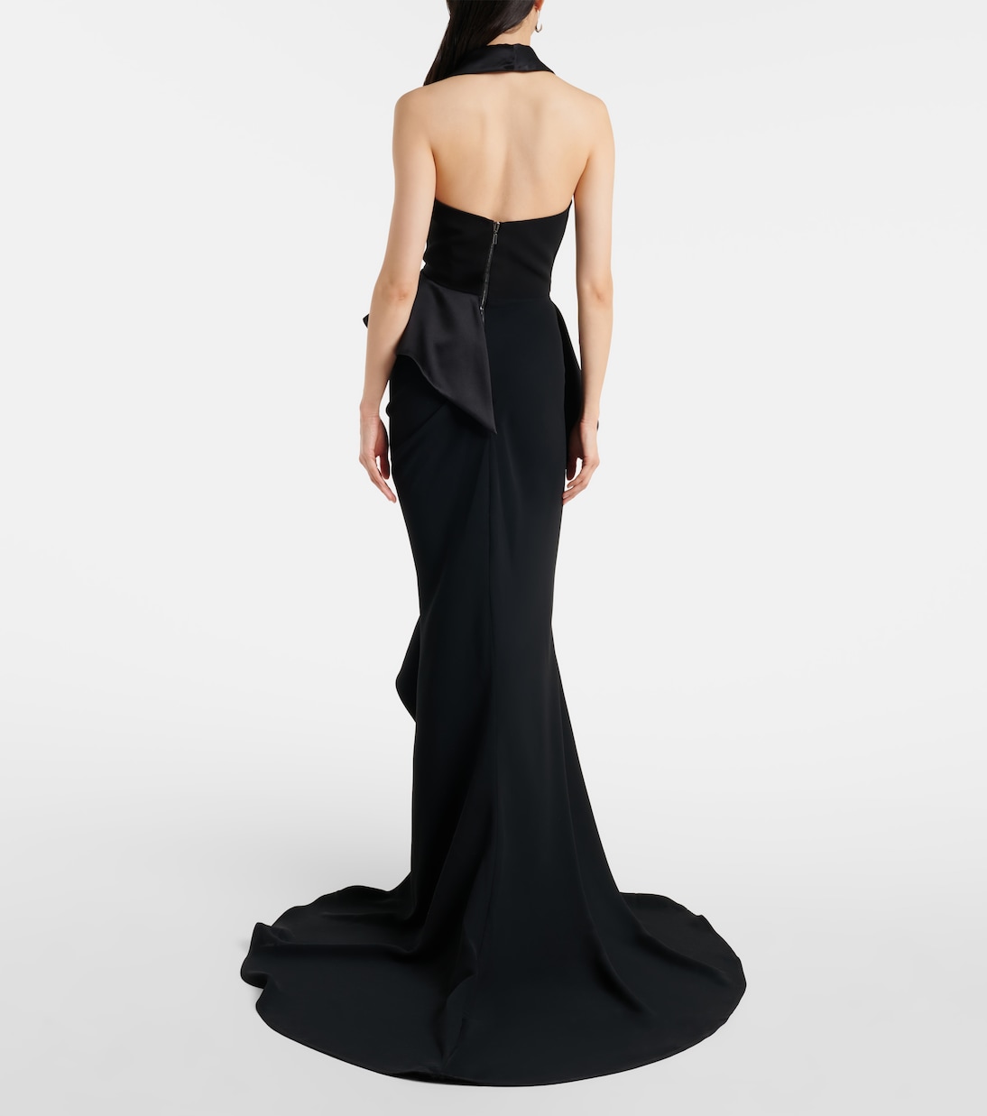 Provocateur halterneck peplum satin gown | Maticevski