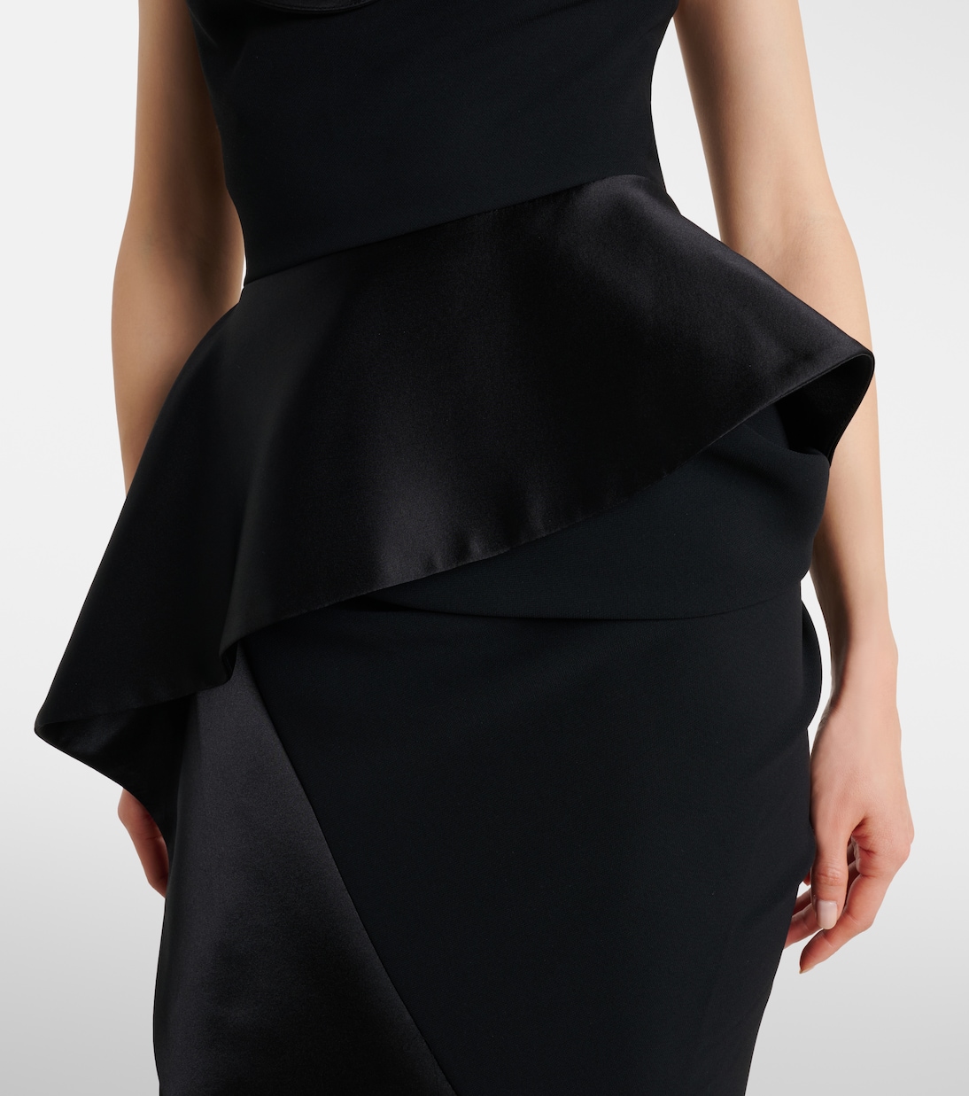 Provocateur halterneck peplum satin gown | Maticevski