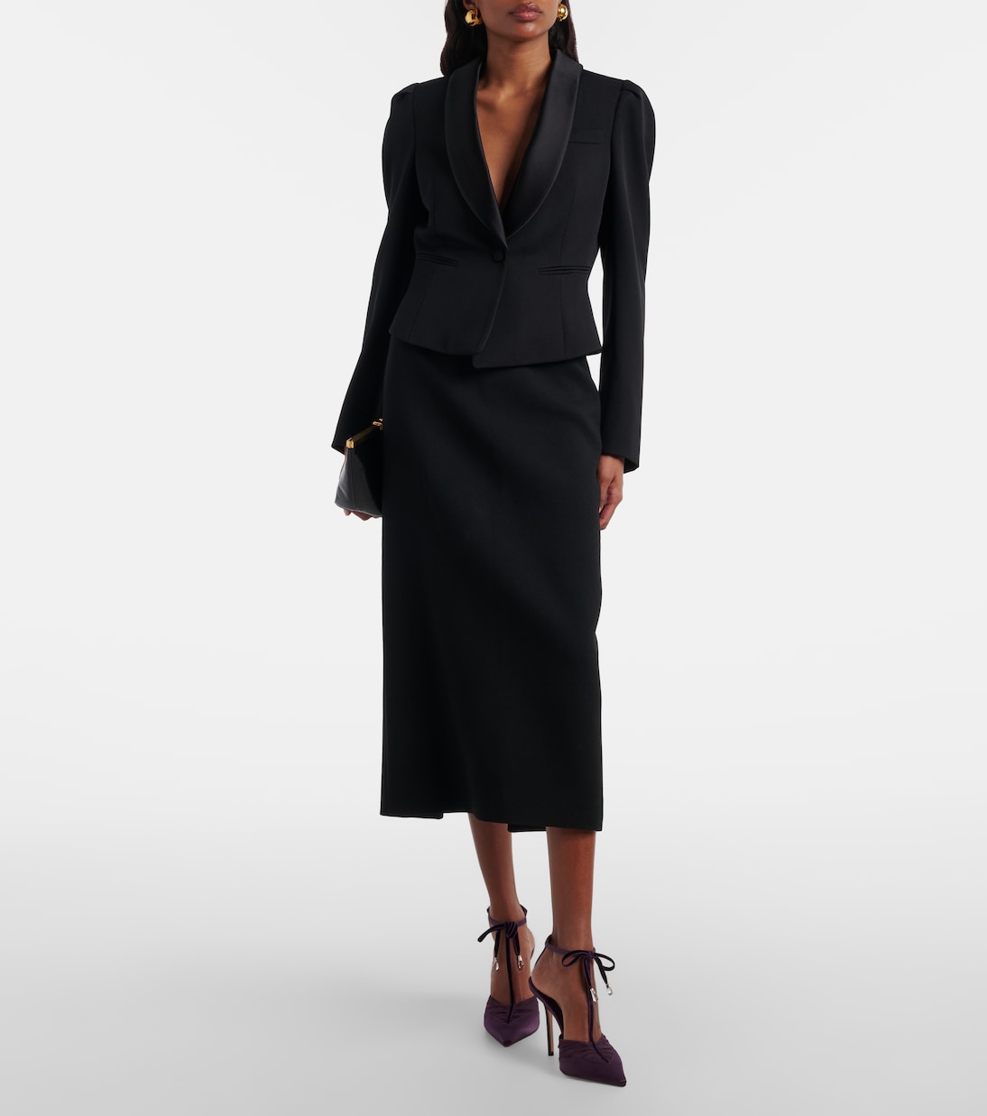 Afia 100 velvet-trimmed satin pumps | Jimmy Choo