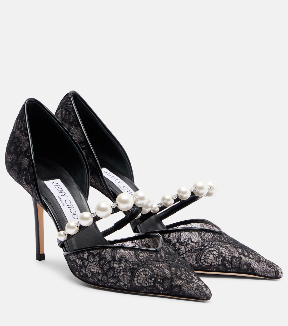 Aurelie 85 lace and leather pumps | Jimmy Choo