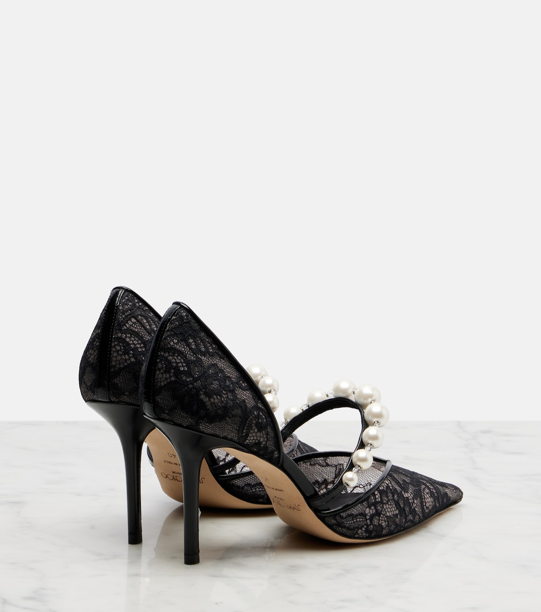 Aurelie 85 lace and leather pumps | Jimmy Choo