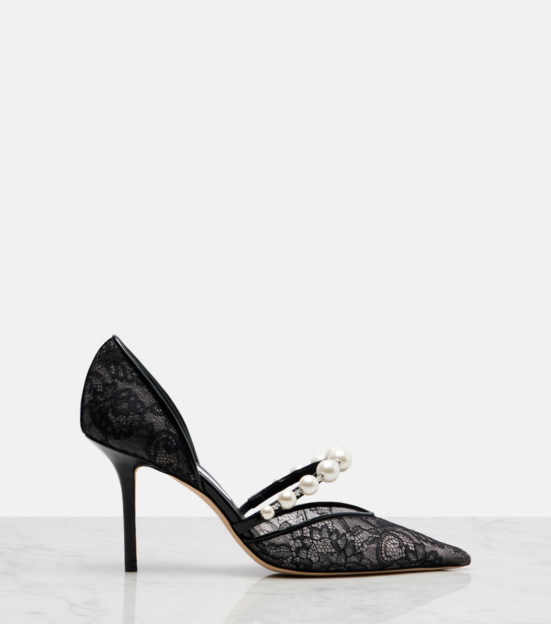 Aurelie 85 lace and leather pumps | Jimmy Choo