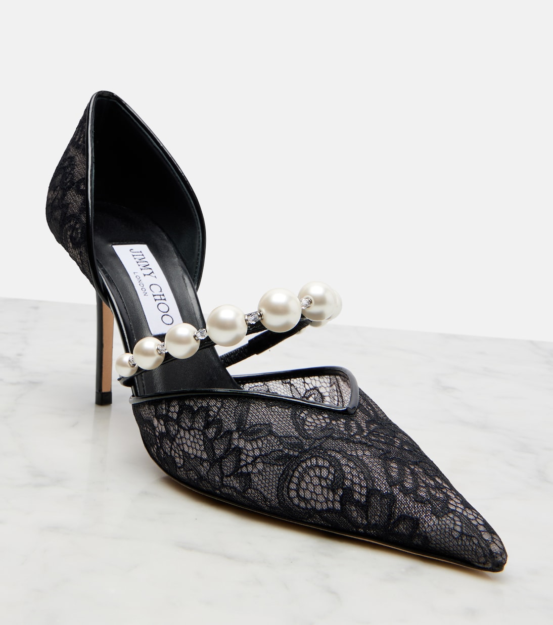 Aurelie 85 lace and leather pumps | Jimmy Choo