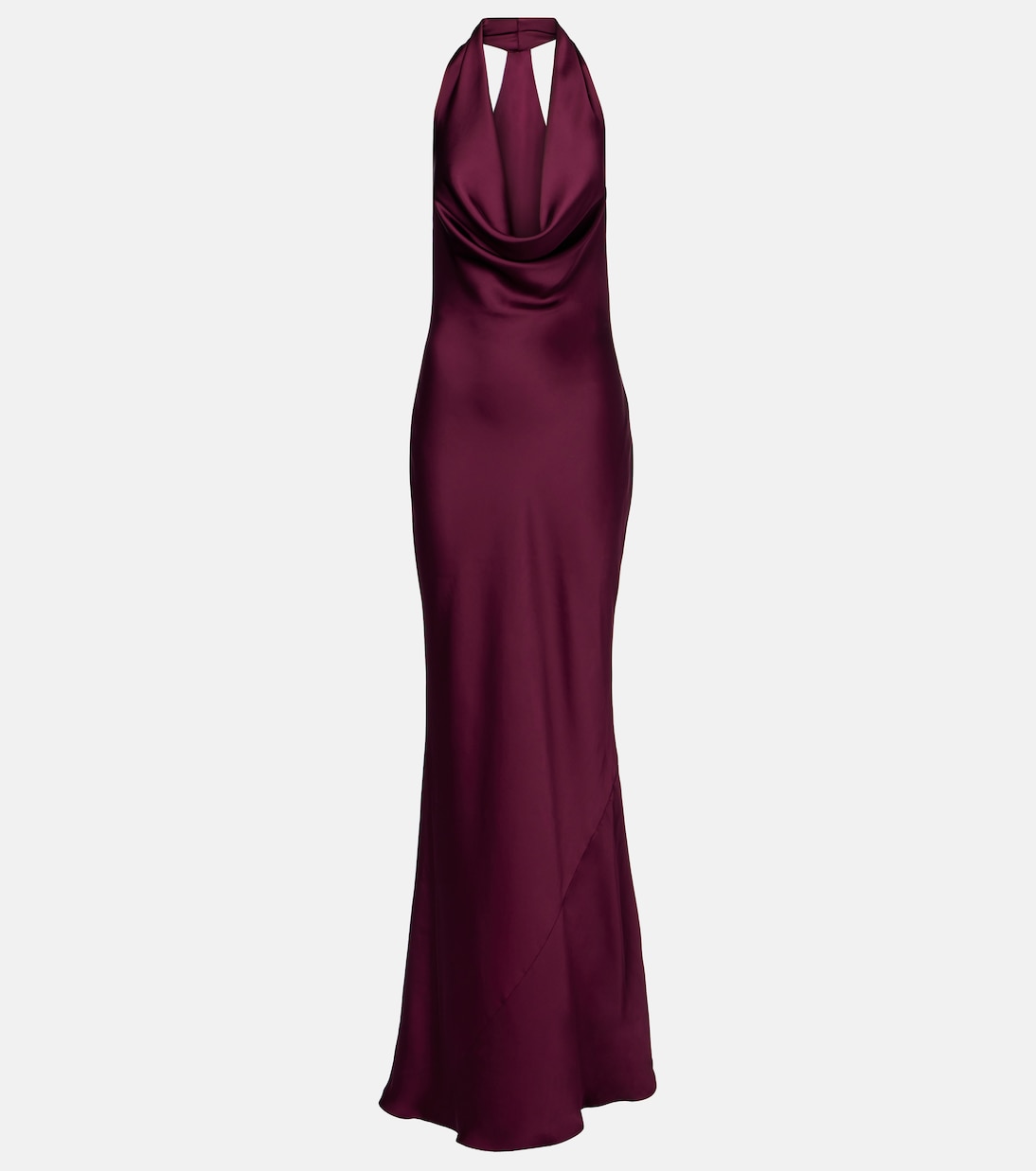 Draped satin gown | Norma Kamali