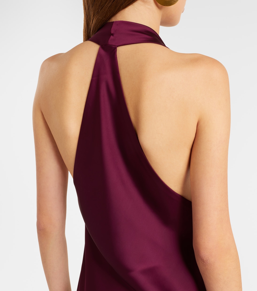 Draped satin gown | Norma Kamali