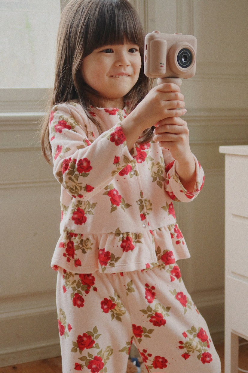 Cardigan Velula aus Samt mit Blumenmuster | Konges Sløjd