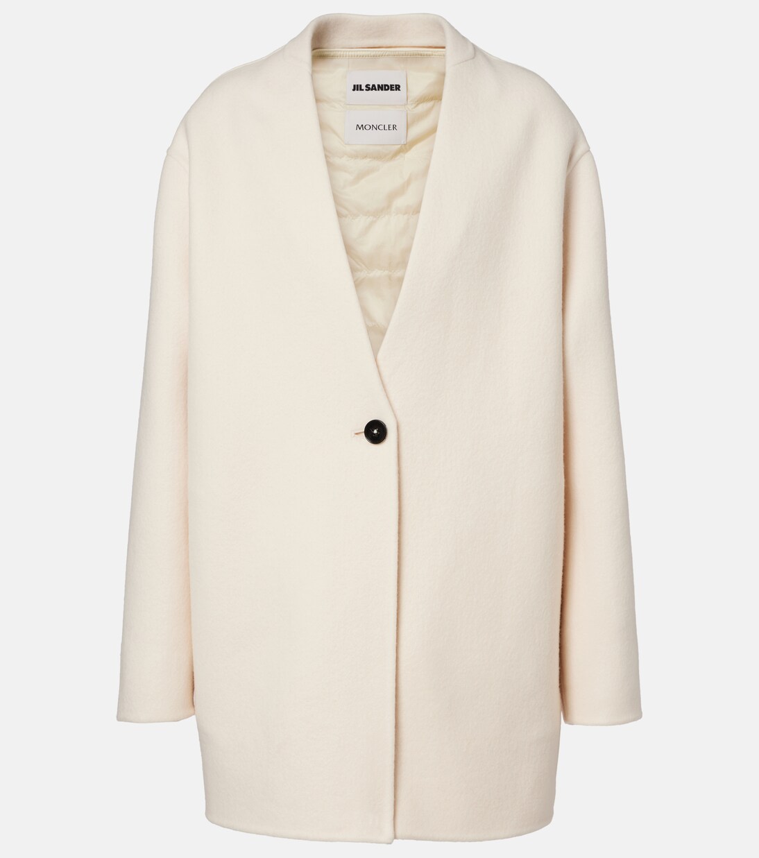x Jil Sander virgin wool down coat | Moncler Genius