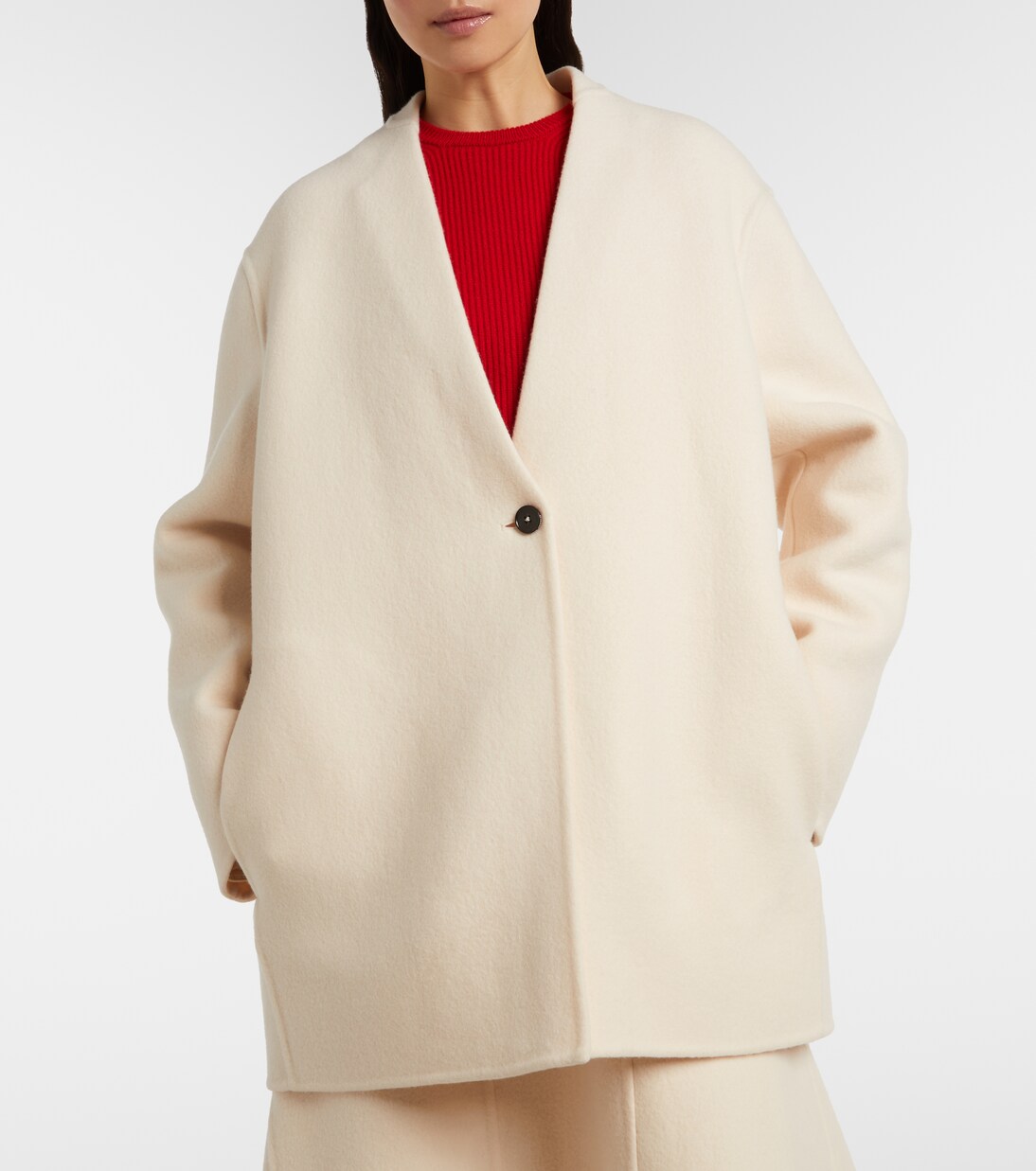 x Jil Sander virgin wool down coat | Moncler Genius
