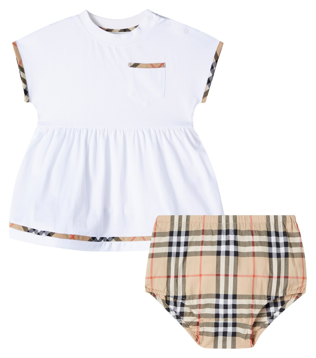 Baby Set Burberry Check aus Kleid und Höschen | Burberry Kids