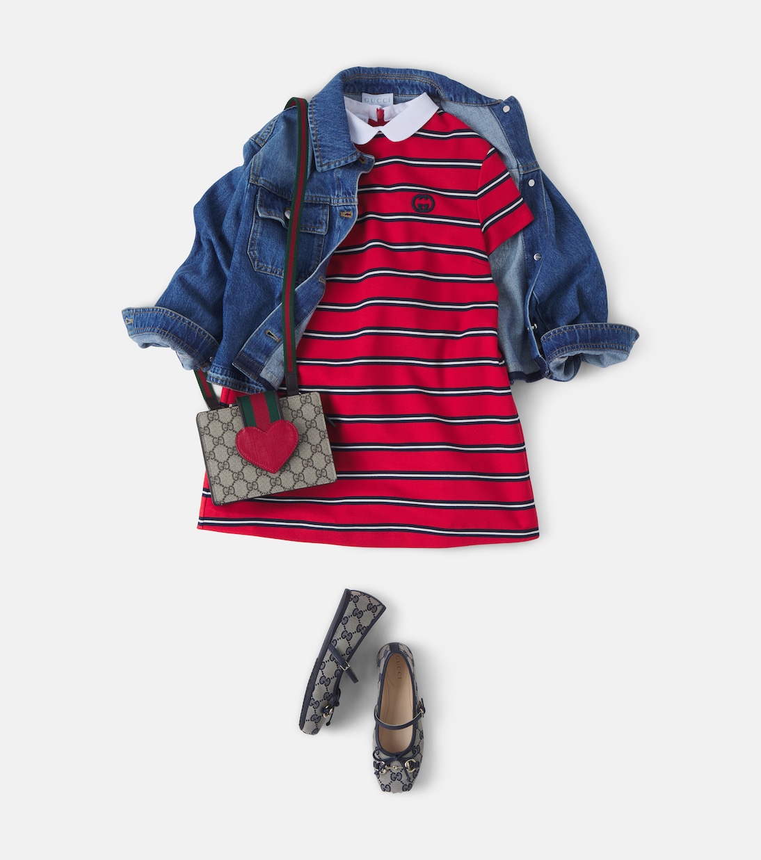 Interlocking G striped polo dress | Gucci Kids