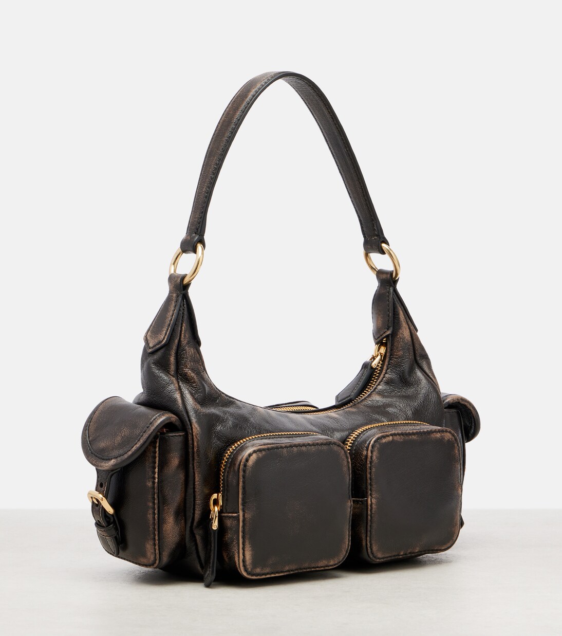Pocket Medium leather shoulder bag | Miu Miu