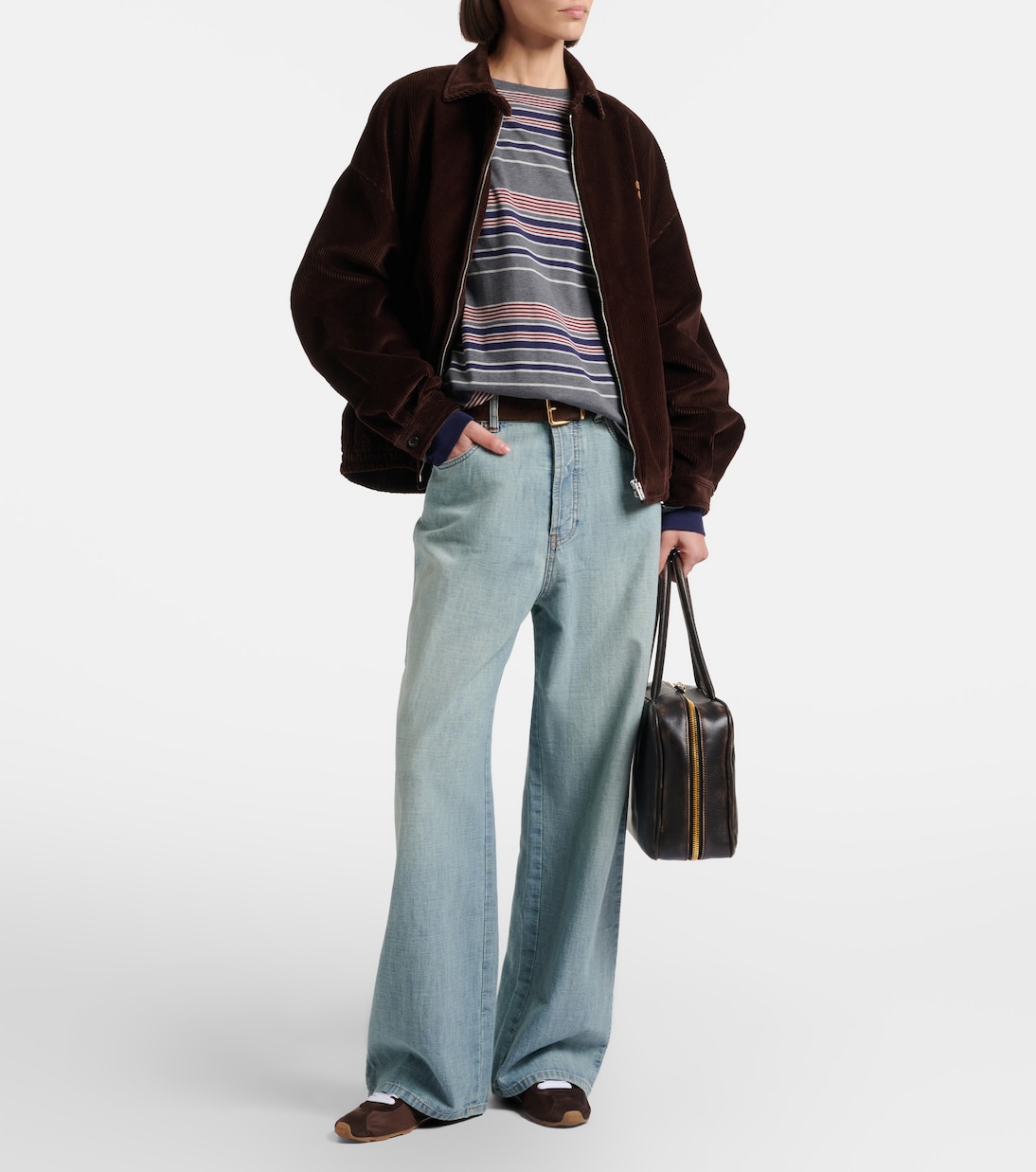 Sneakers Plume mit Veloursleder | Miu Miu