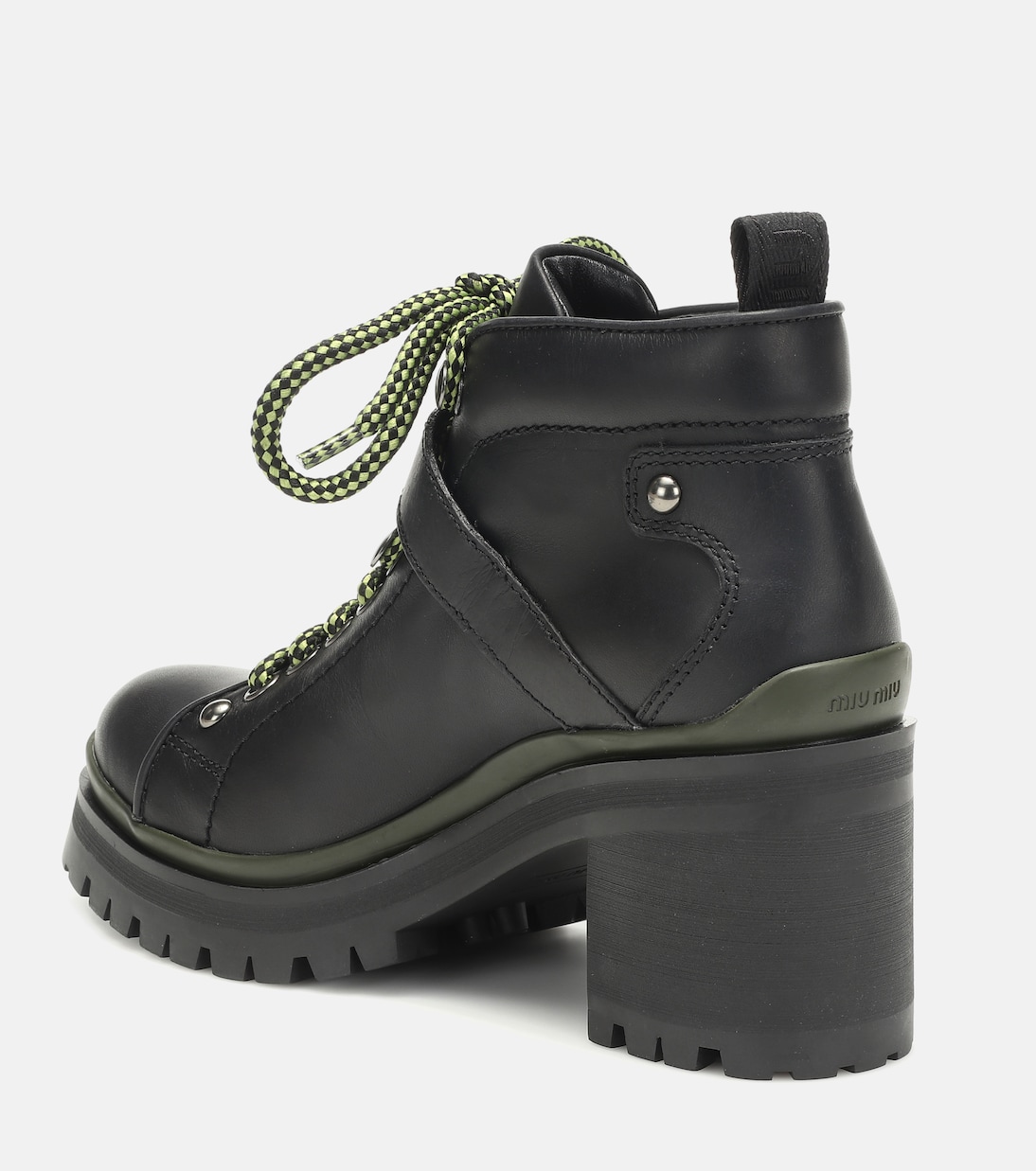 Schnürstiefel aus Leder | Miu Miu