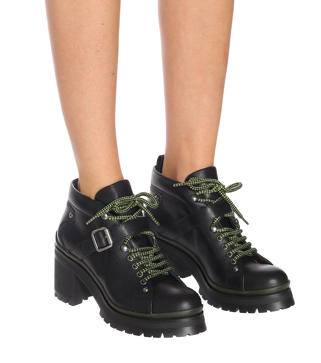Schnürstiefel aus Leder | Miu Miu