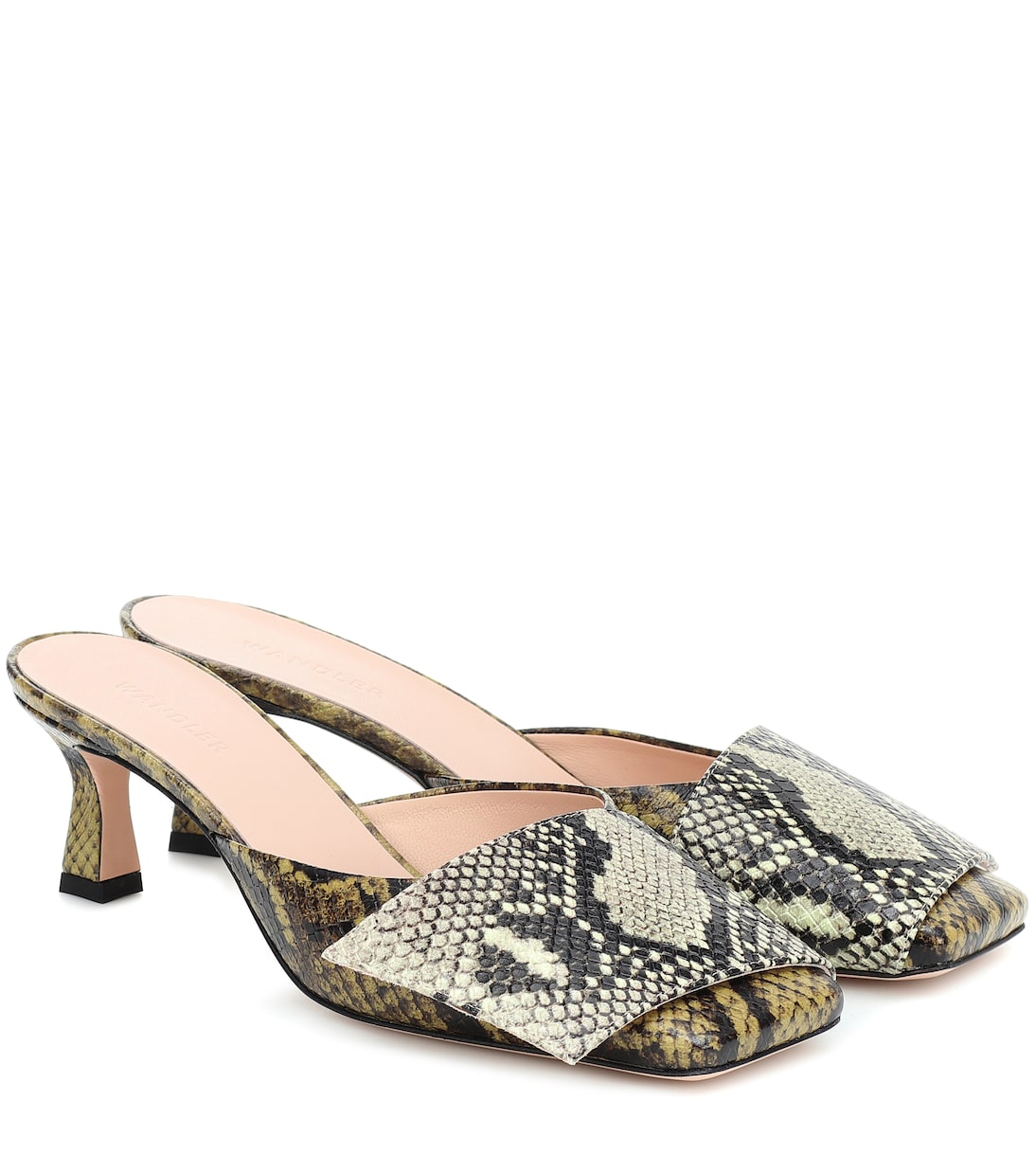 Mules Isa de piel efecto serpiente | Wandler