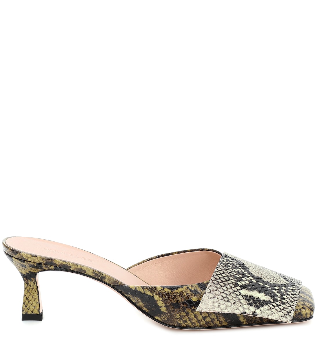 Mules Isa de piel efecto serpiente | Wandler