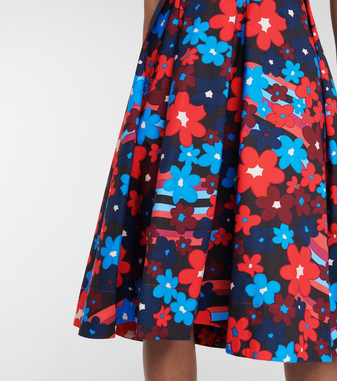 Floral cotton midi skirt | Marni