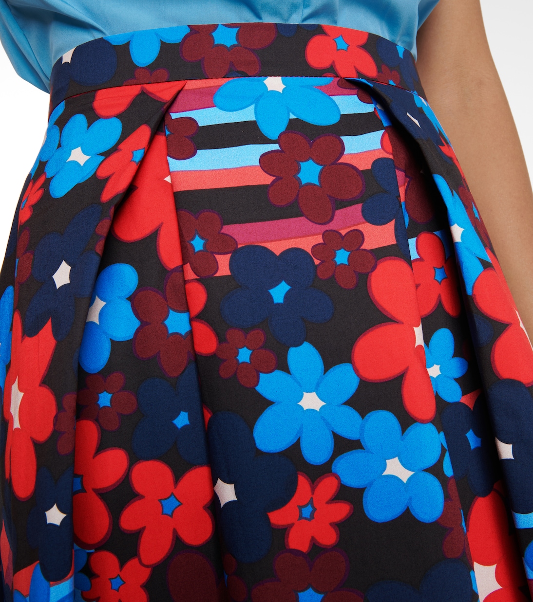 Floral cotton midi skirt | Marni