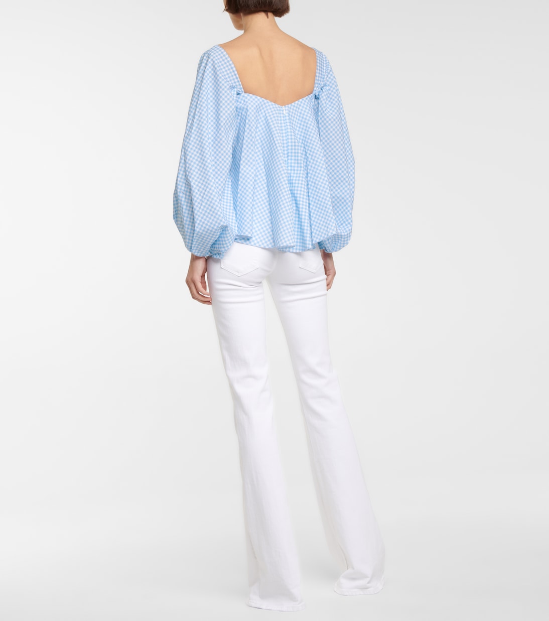 Everly gingham cotton-blend blouse | Caroline Constas