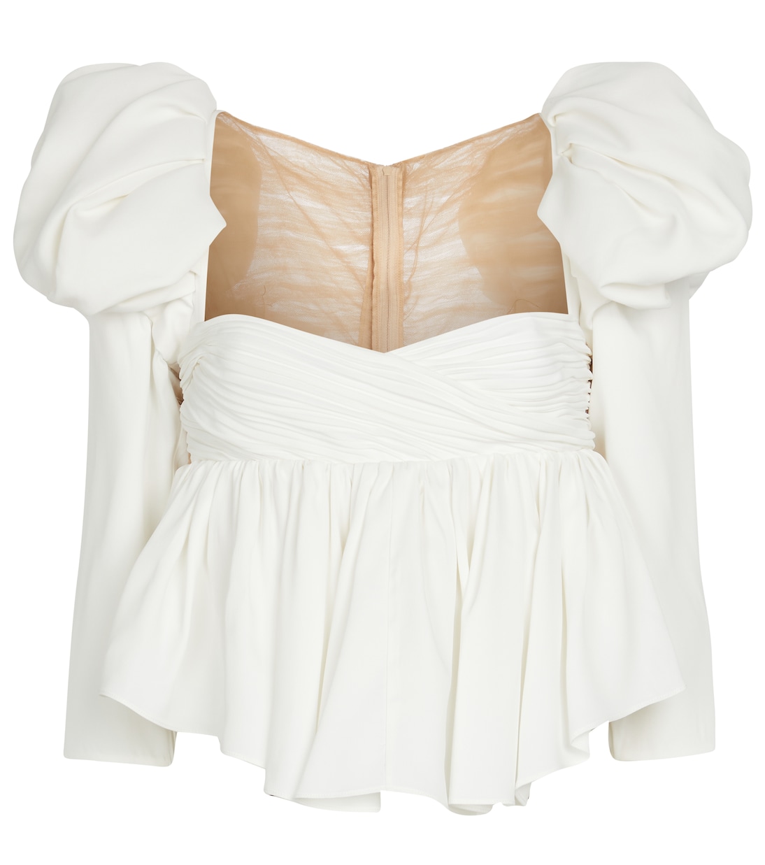 Kim satin peplum top | Khaite