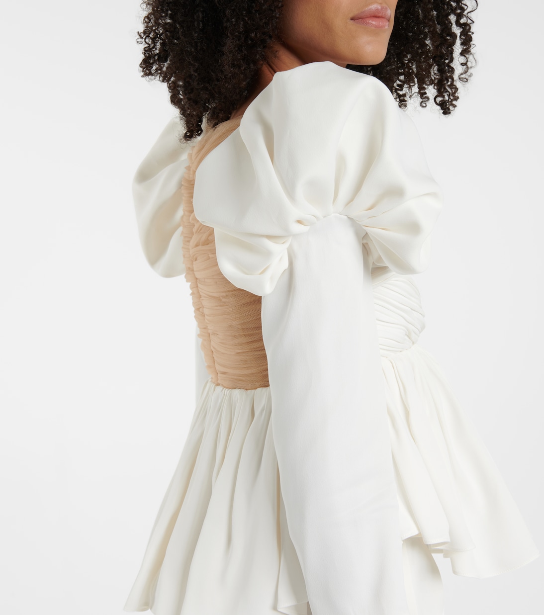 Kim satin peplum top | Khaite