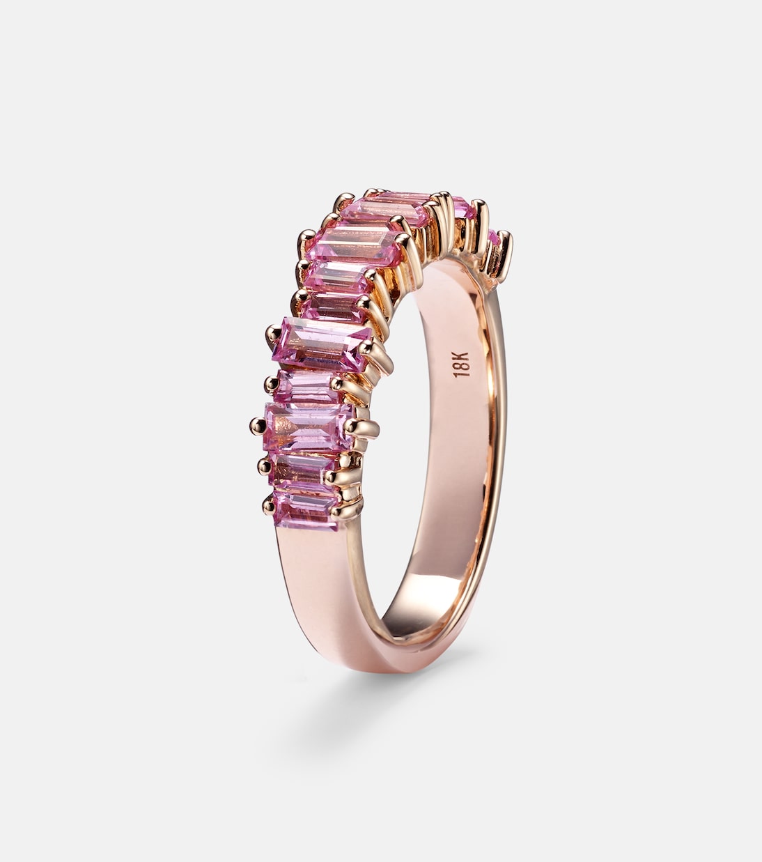 Anello in oro rosa 18kt con zaffiri di SUZANNE KALAN, gioiello chic per giovani trendsetter