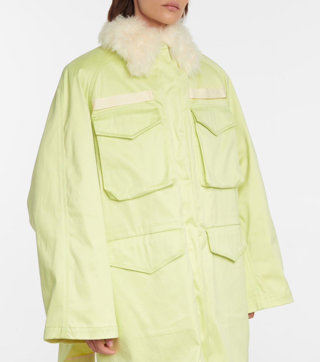 Parka Janet con detalle de pelo sintético | The Attico