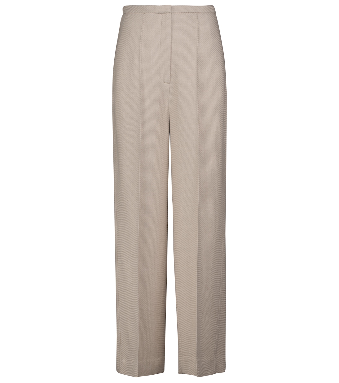 Pantalon droit à taille haute en laine mélangée | Toteme