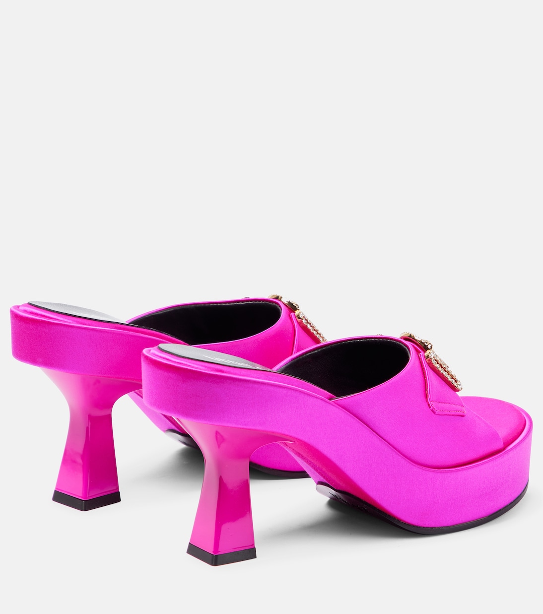 Medusa Biggie satin mules | Versace