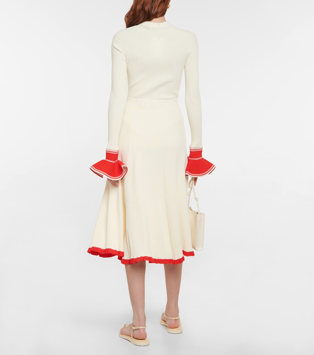 Midirock aus Rippstrick | Jil Sander