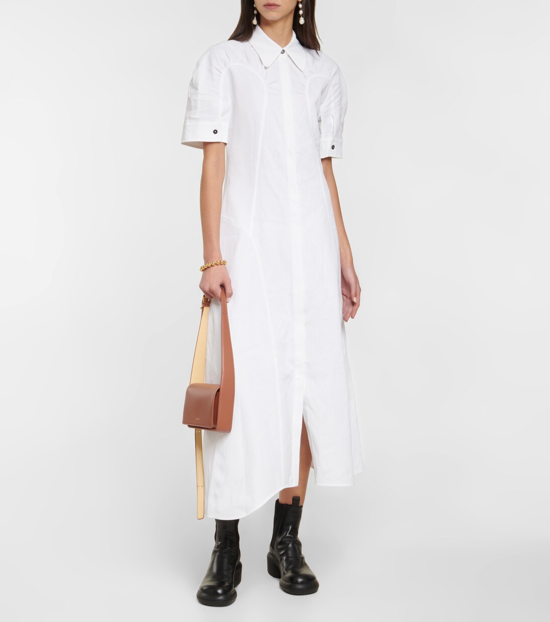 Vestido camisero midi asimétrico | Jil Sander