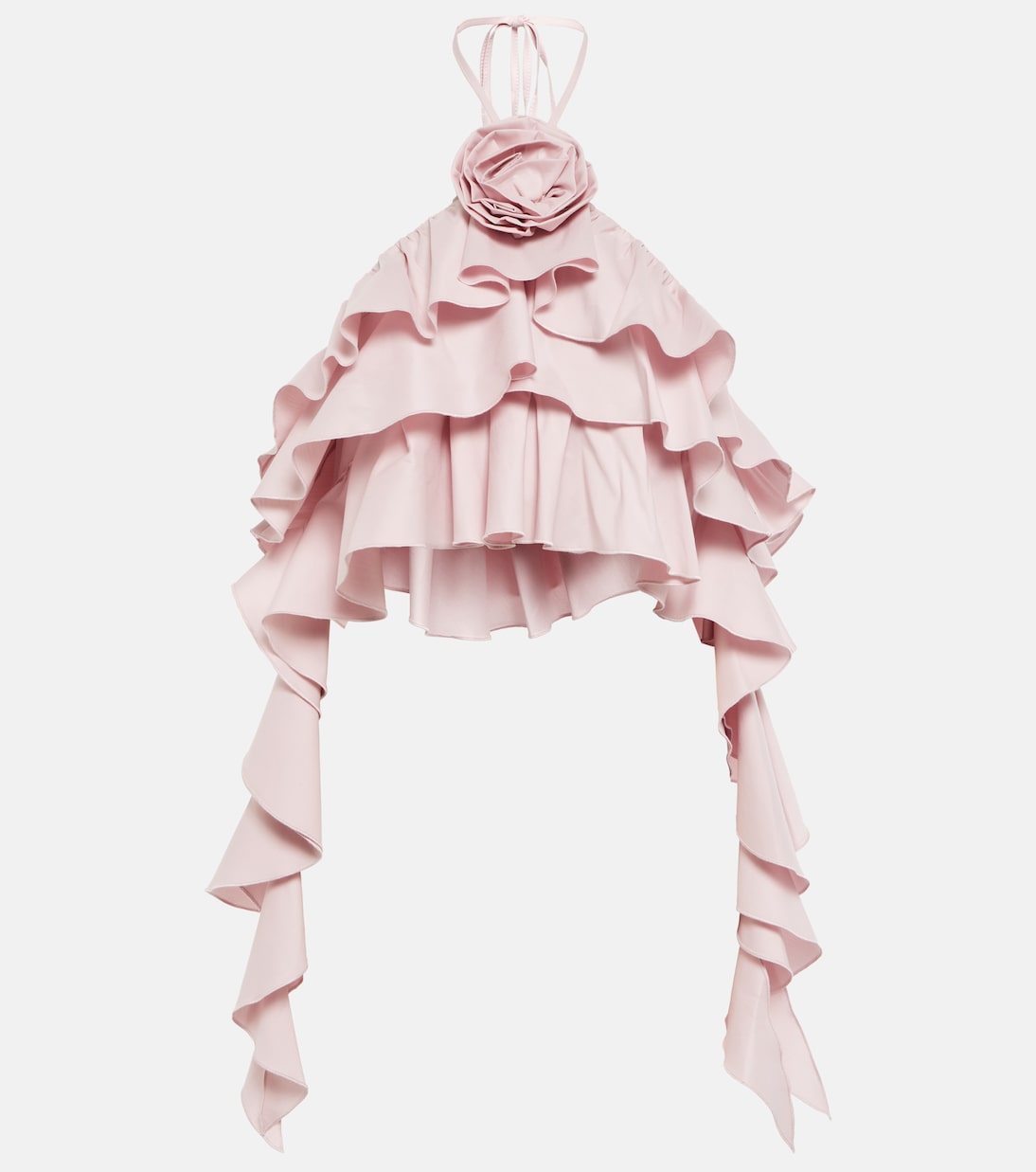 Ruffled halterneck crop top | Blumarine