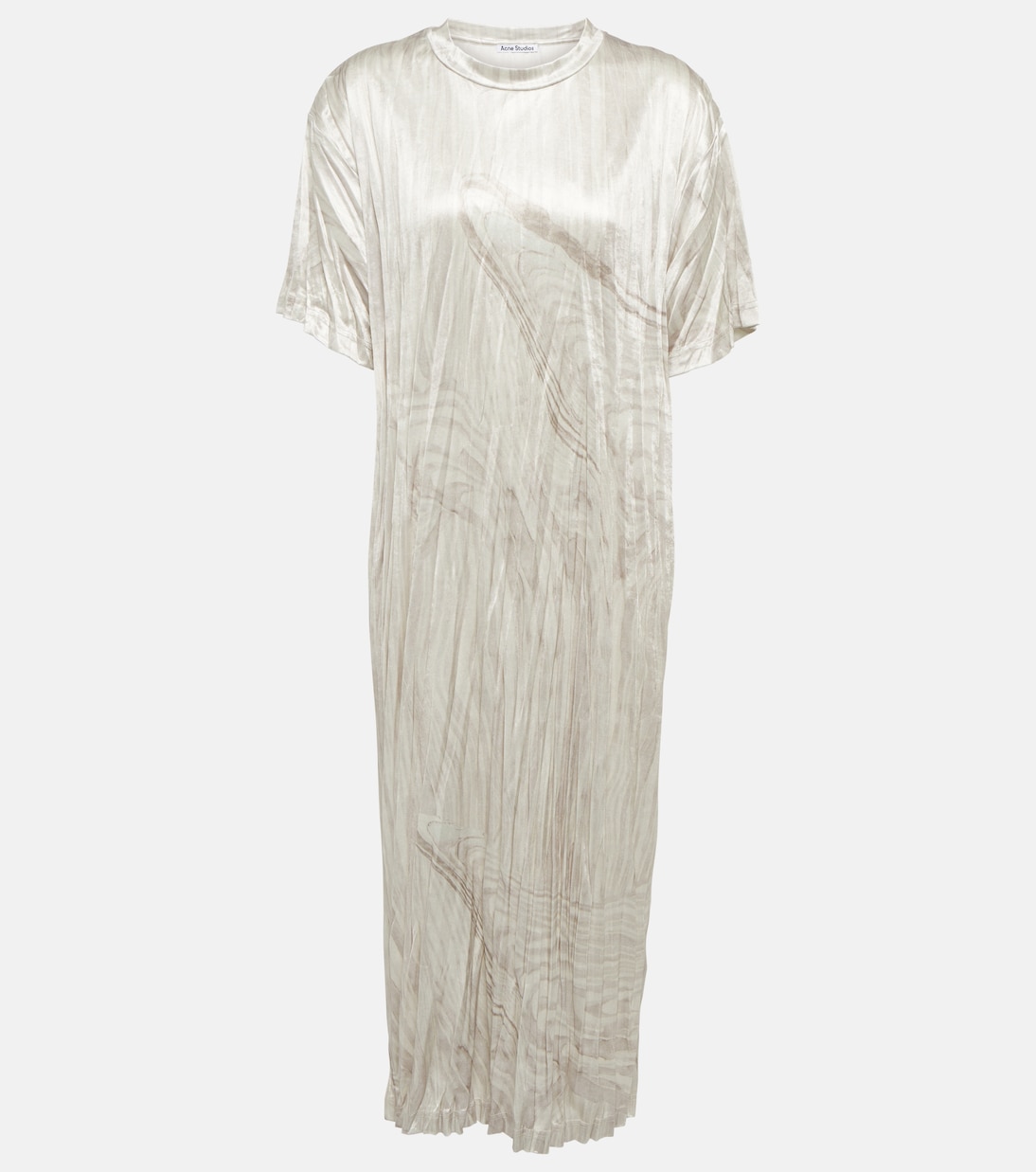 Printed pleated T-shirt dress | Acne Studios