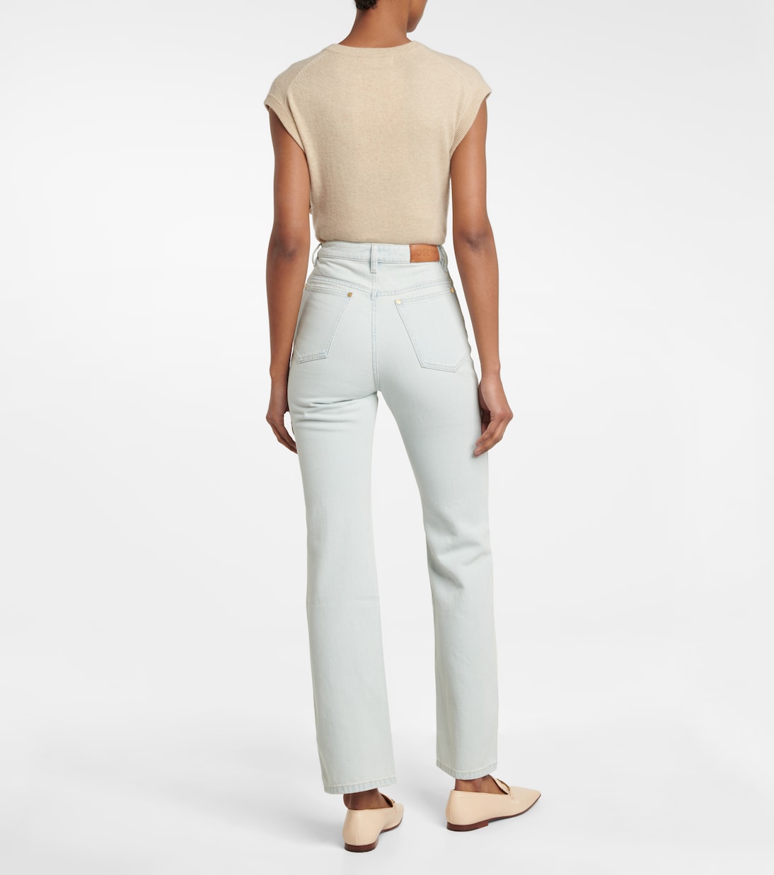Jeans rectos Fulham de tiro alto | Joseph