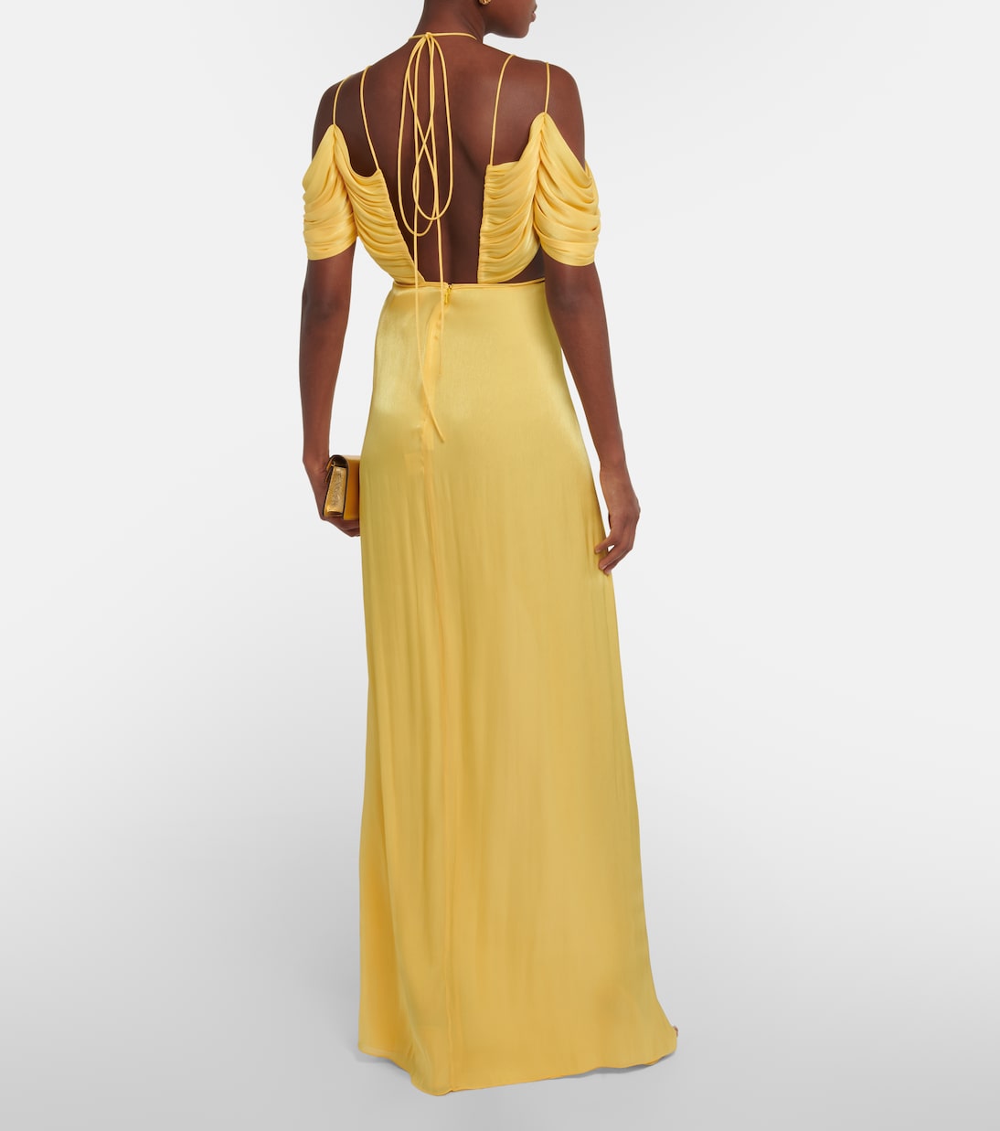 Thalia gathered off-shoulder gown | Costarellos