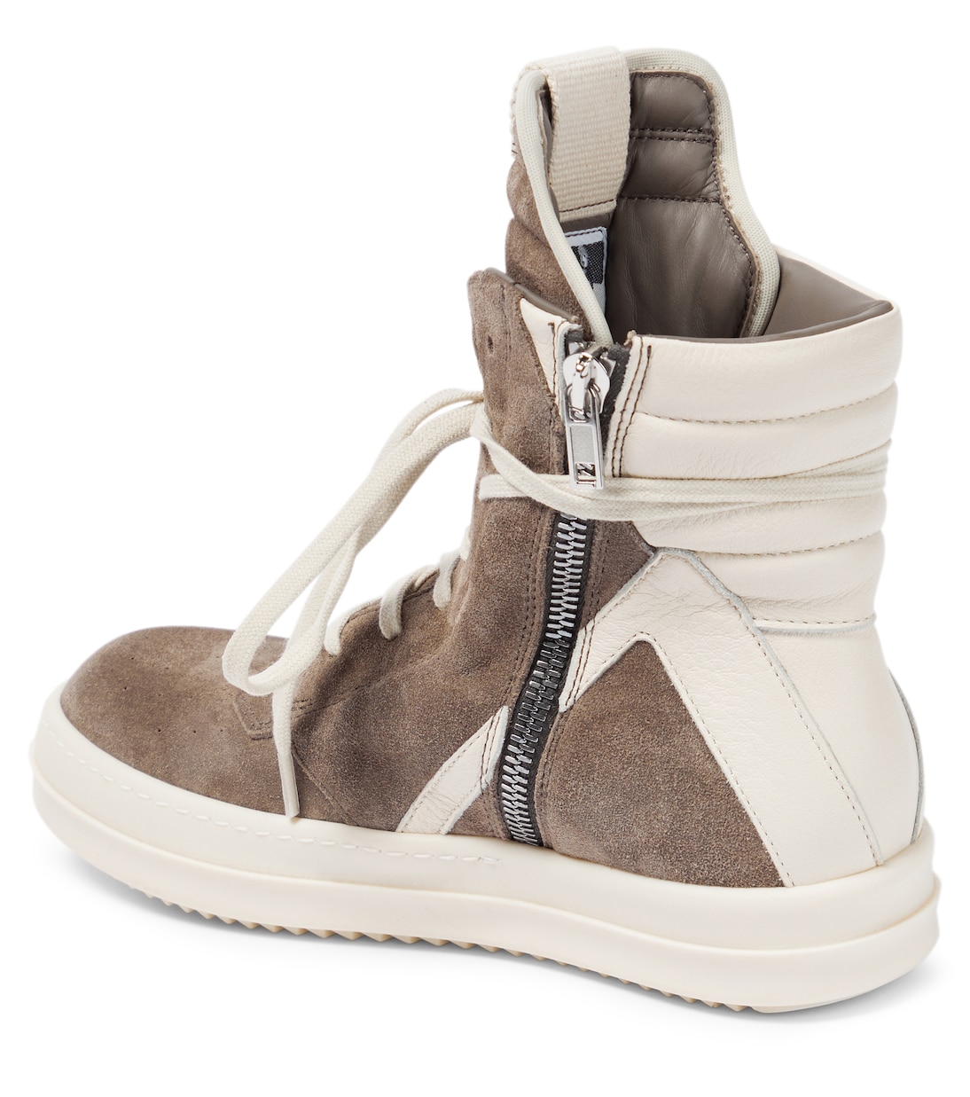 Geobasket suede and leather high-top sneakers | Rick Owens Kids