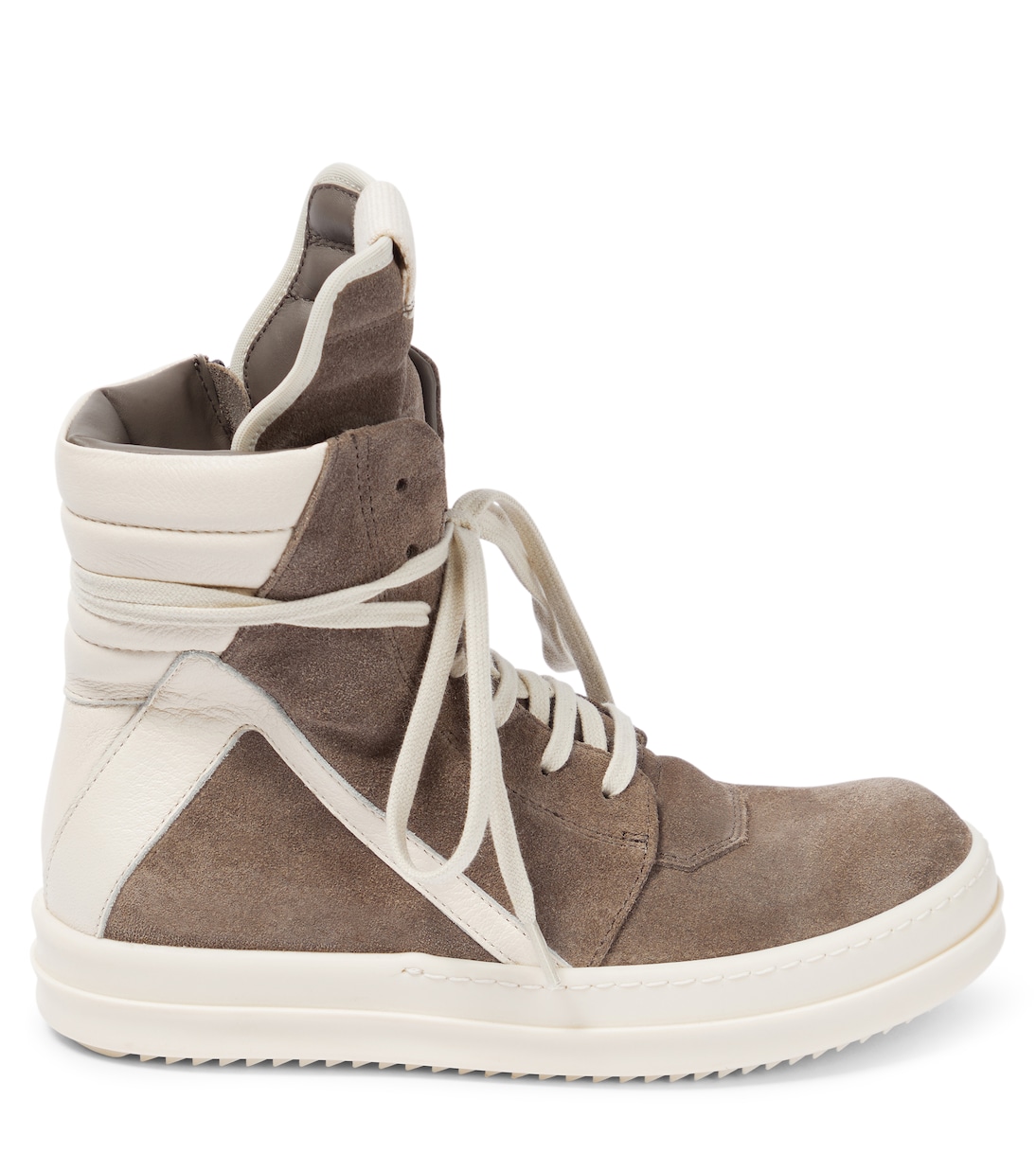 Geobasket suede and leather high-top sneakers | Rick Owens Kids
