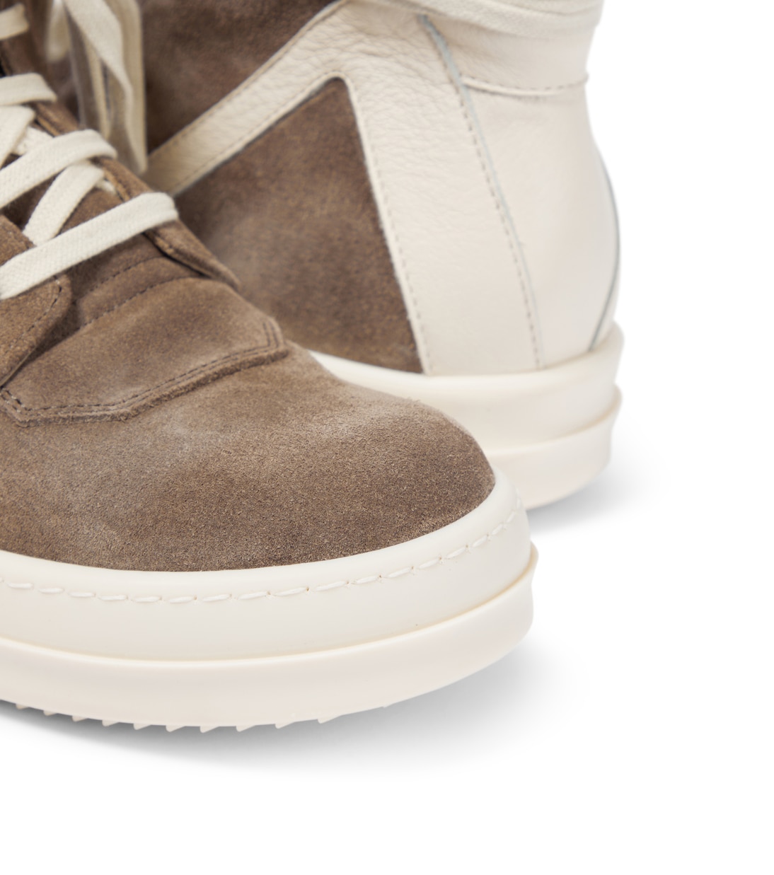 Geobasket suede and leather high-top sneakers | Rick Owens Kids