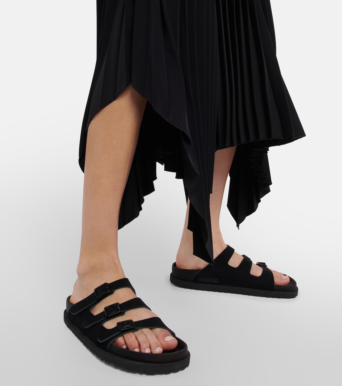 Sandalen Florida aus Veloursleder in Schwarz Birkenstock 1774 Mytheresa