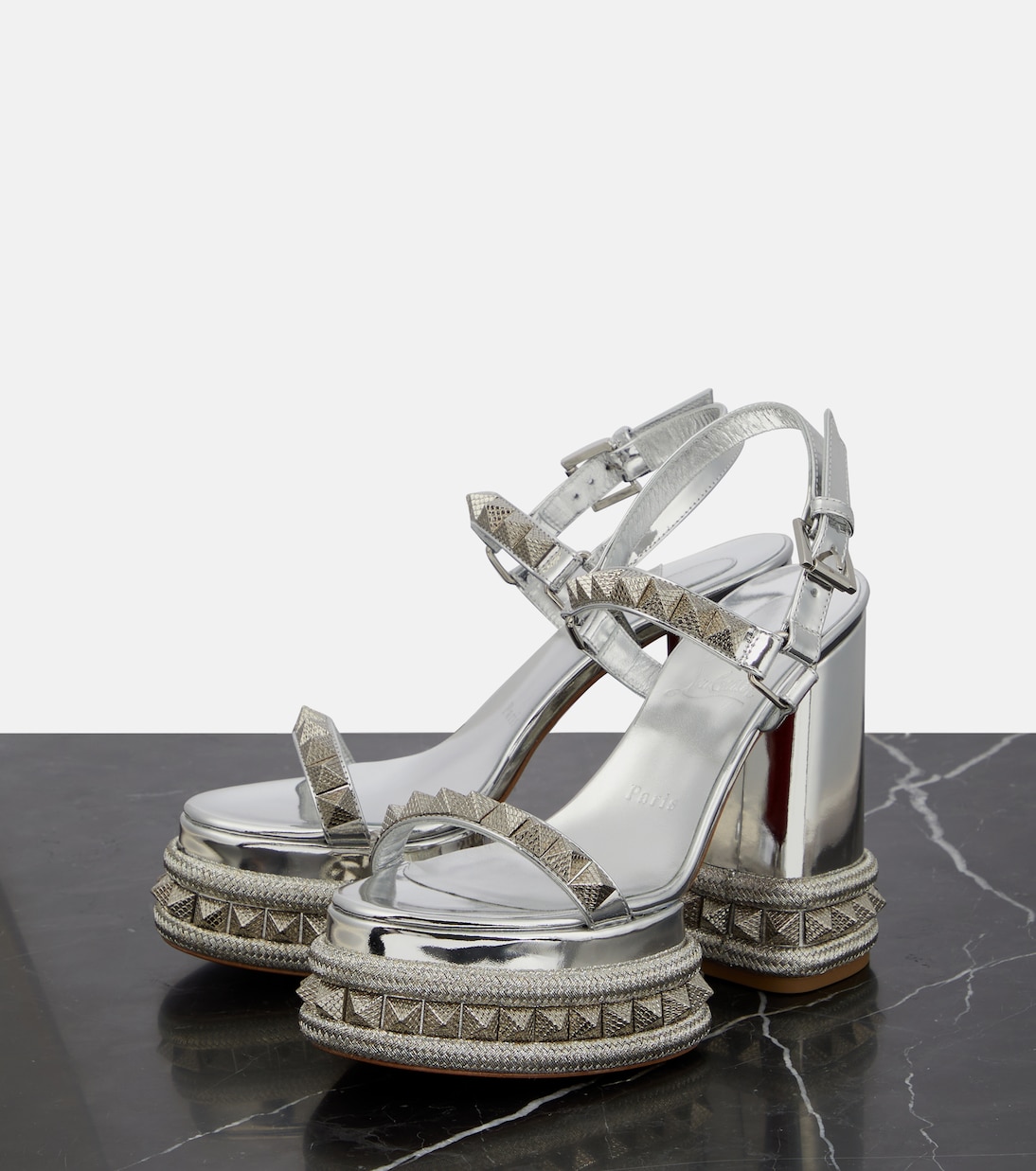 Sandali Superaclou in pelle con plateau | Christian Louboutin