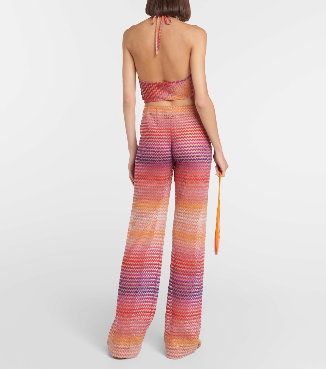 Crop top de cuello halter en zigzag | Missoni Mare