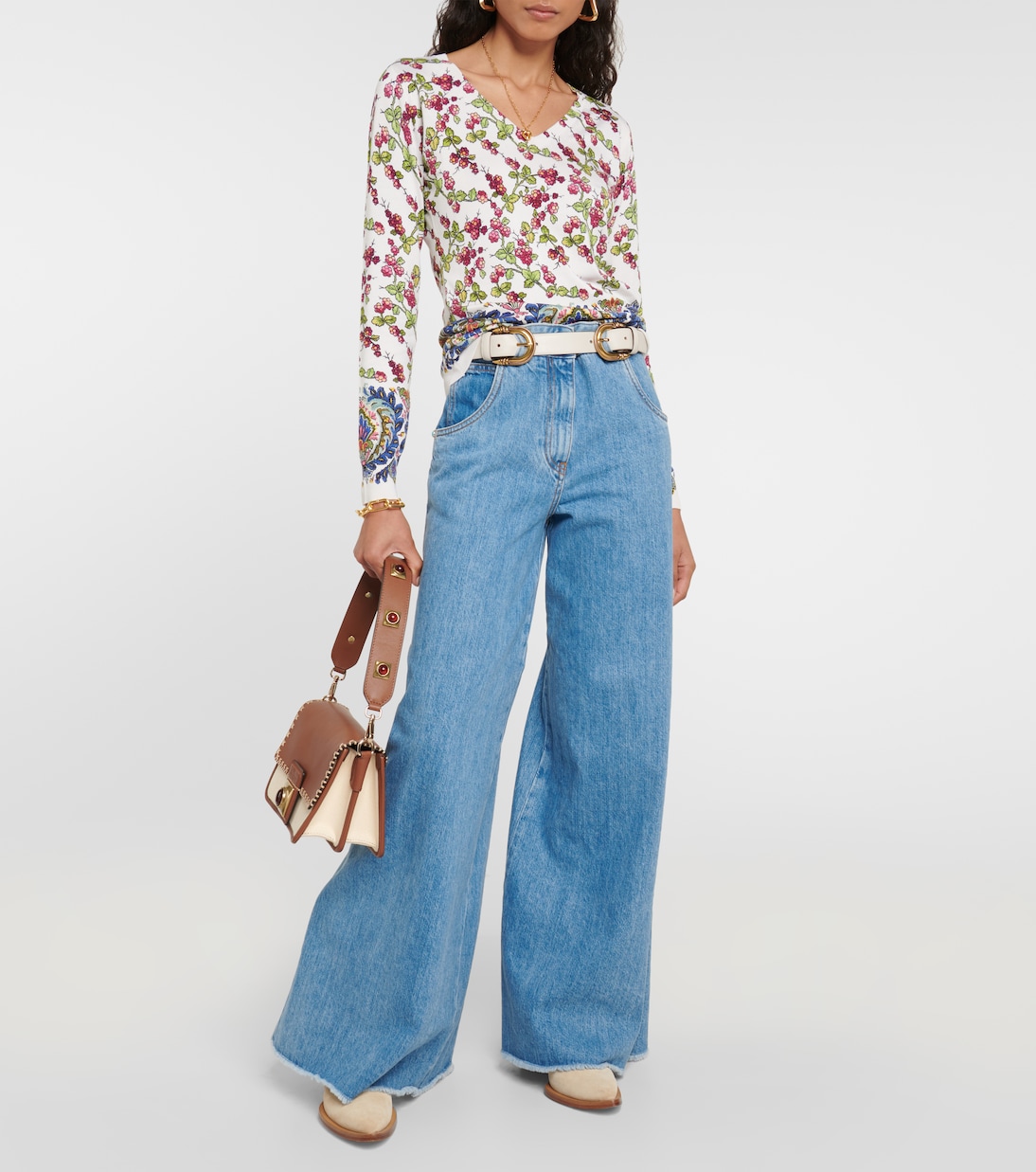 Jersey en mezcla de seda estampado | Etro