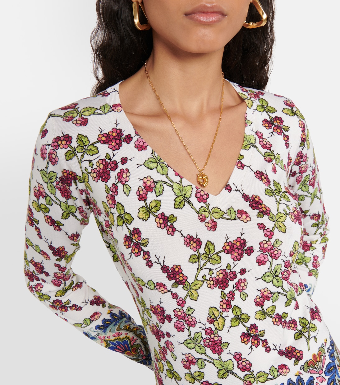 Jersey en mezcla de seda estampado | Etro