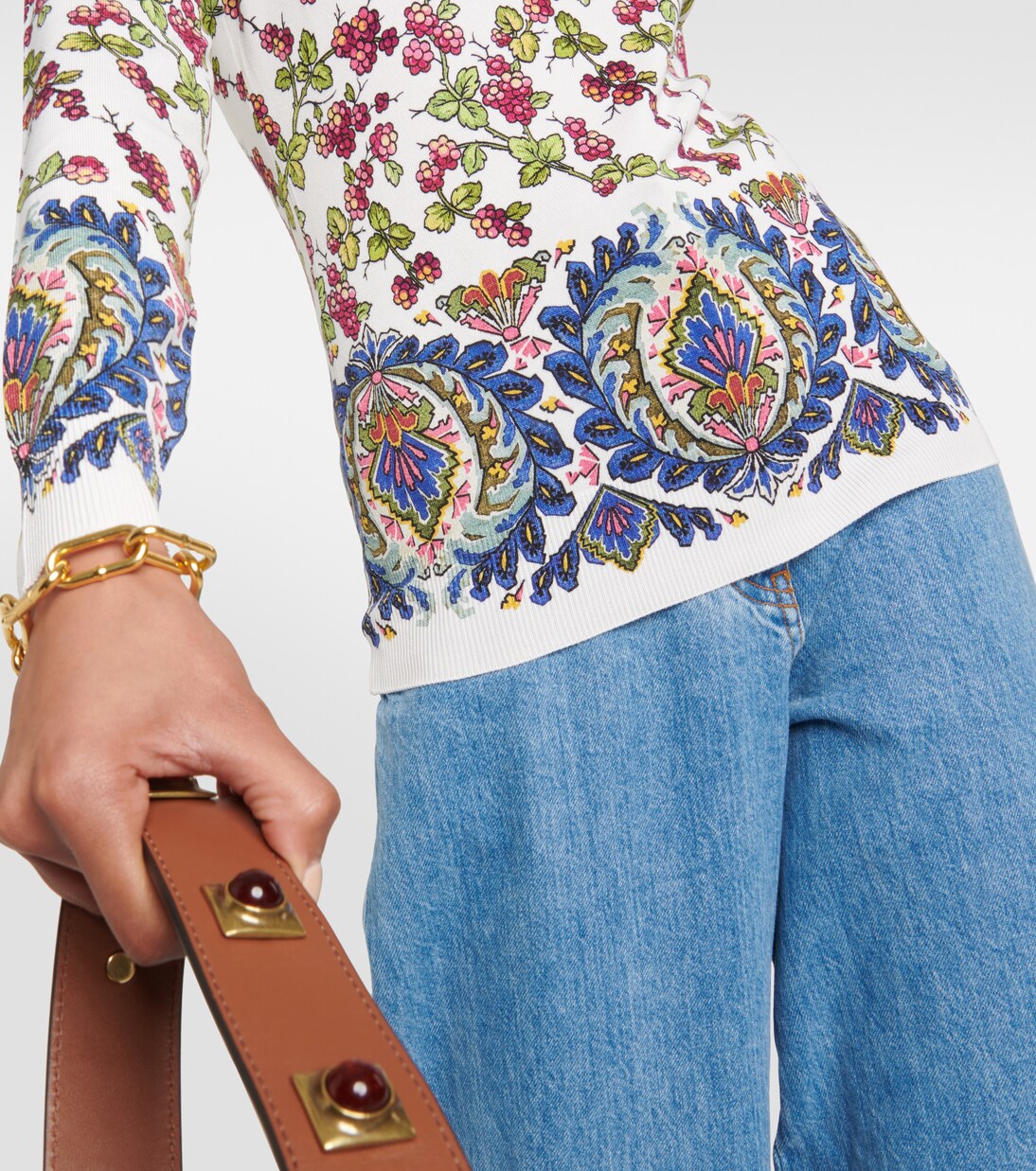Jersey en mezcla de seda estampado | Etro