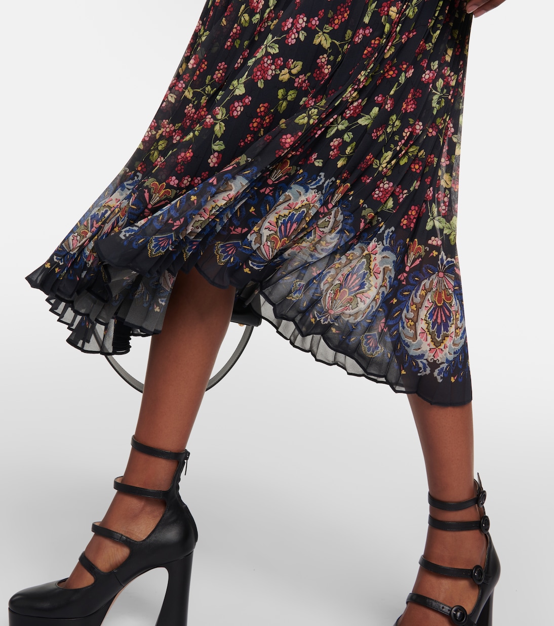 Falda midi plisada de tiro alto | Etro