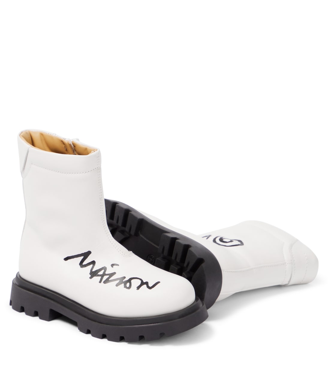 Botas de piel con logo | MM6 Maison Margiela Kids